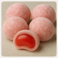 Японские Моти Дайфуку с красным яблоком Фуджи Kubota Seika 6шт 160г Япония