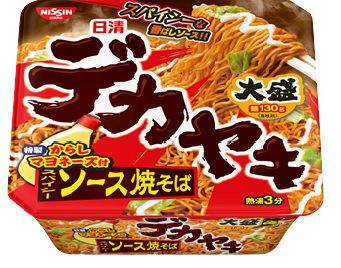 Лапша Ниссин Nissin Якисоба с курицей, капустой в горчично-майонезном соусе, 153г, Япония