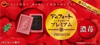 Клубничный шоколад с песочным печеньем Бурбон Альфорт Alfort mini chocolate Strawberry Bourbon, 55 г, Япония
