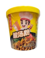 Фунчоза из сладкого батата Хайдилао с маринованными овощами, соусом чили и зеленью на курином бульоне, пряно-острая, Haidilao, 130 г, Китай