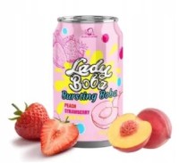 Напиток Bubble чай Lady Boba со вкусом персика и клубники, 320мл, Тайвань