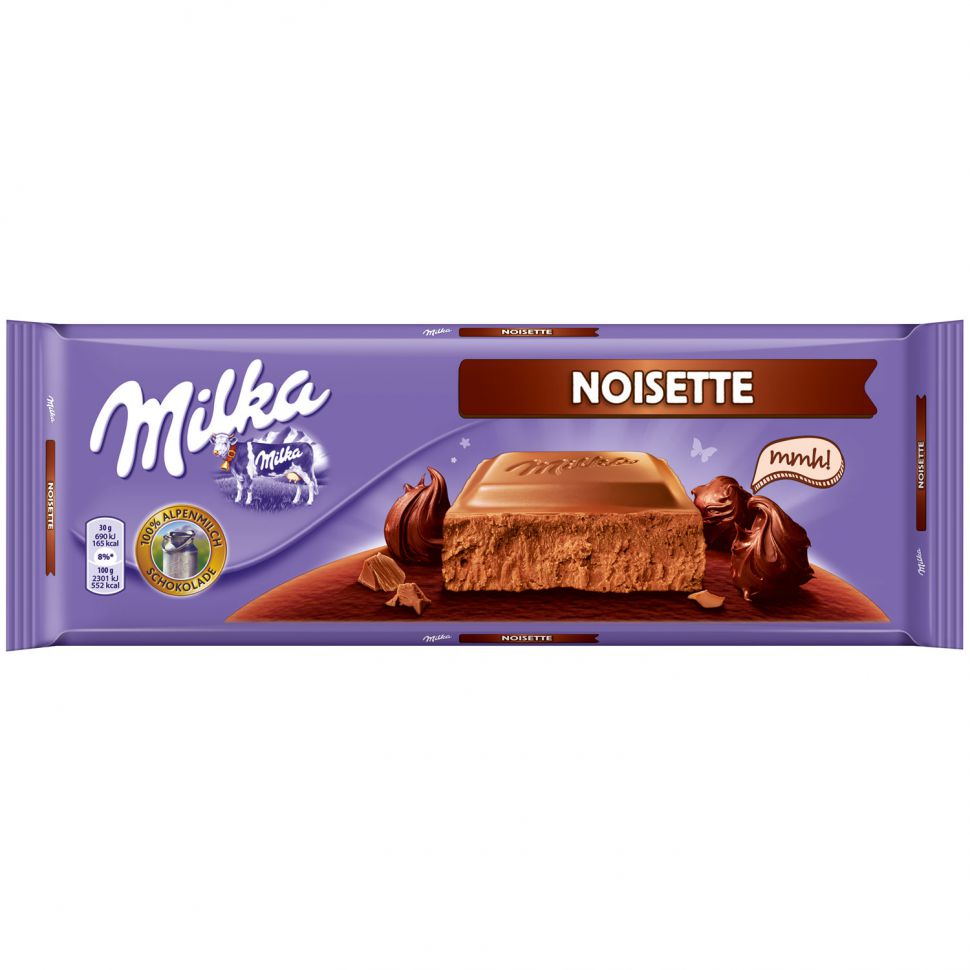 Шоколад Milka с ореховым мусом Noisette, Германия, 270г