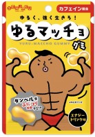 Мармелад Yuru Macho с кофеином в форме гантель со вкусом энергетического напитка, 30г, Япония