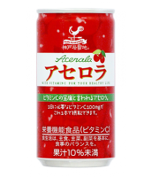 Сок ацеролы с ягодами Каму-Каму кислый (Барбадосская вишня) Tominaga Kobe & Kyorychi, 185г, Япония