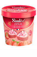 Мини-тарты SIMLEZ с белым шоколадом и хрустящими шариками, со вкусом клубники, 80г