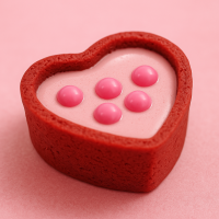 Мини-тарты SIMLEZ с белым шоколадом и хрустящими шариками, со вкусом клубники, 80г