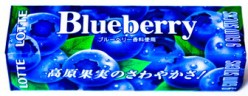 Жевательная резинка Lotte Blueberry Gum "Голубика", (9 пластиков) 31 гр.