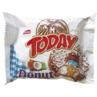 Пончик в шоколадной глазури с кокосом Today Donut, 50г Турция