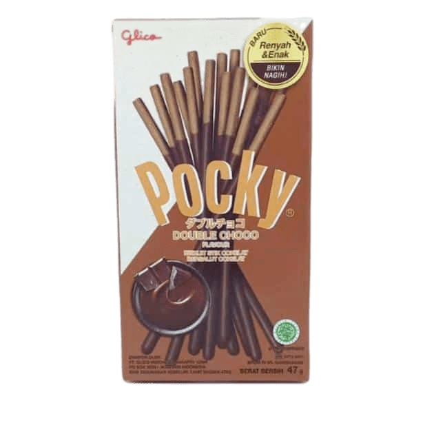 Палочки Поки Двойной Шоколад Double Choco Pocky Glico, 47 г, Таиланд