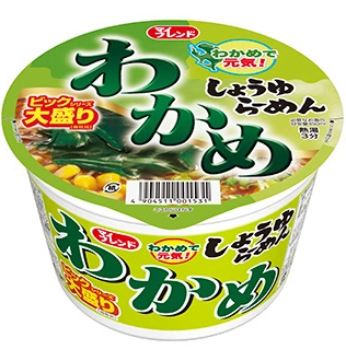 Лапша-суп "Вакаме рамен" с водорослями и кукурузой на мясном бульоне Daikoku Foods, Япония, 100г
