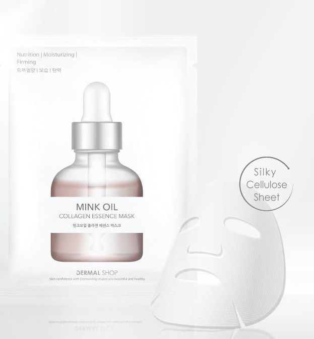 Коллагеновая маска для лица с комплексом аминокислот и норковым маслом, 25г, Корея