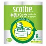 Японская туалетная бумага из переработанной целлюлозы Crecia Scottie двухслойная, 8 рулонов