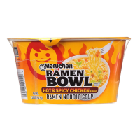 Лапша б/п рамен со вкусом острой курицы и овощами Maruchan Bowl Noodle Soup, 93,9г Индонезия
