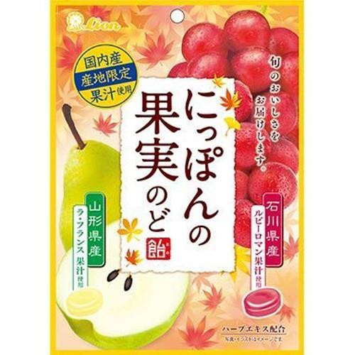 Леденцы с японскими фруктами: виноград сорта Руби Роман и груша Lion, 71г Япония