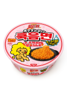 Лапша Ниссин Рамен Карбонара "Поккёмен" со сливочно-сырным чили соусом, курицей и зеленью мидори в корейском стиле Samyang Бульдак Buldak UFO Nissin, лимитированная серия, 101 г, Япония