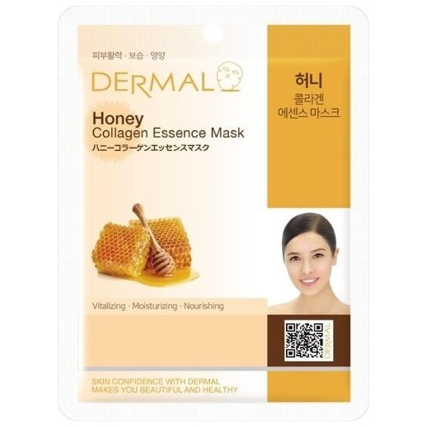 Тканевая маска с медом и коллагеном Dermal Honey, Корея