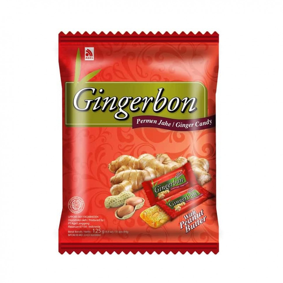 Имбирные конфеты GingerBon с арахисом, 125г
