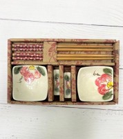 Набор керамической посуды для суши и роллов, 3 дизайна