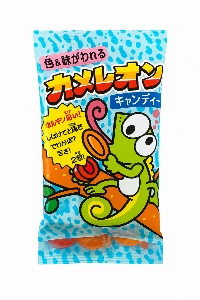 Леденцы «Хамелеон» со вкусом колы, меняющие цвет языка, 14г, Япония