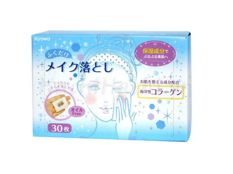 Kyowa Салфетки для снятия макияжа c Морским коллагеном 30шт