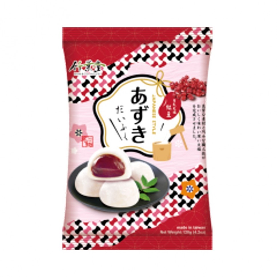 Моти Дайфуку со вкусом Адзуки Бамбу Хаус Bamboo House, 8 шт, 120 г, Тайвань