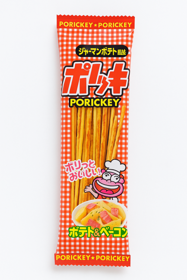 Porickey - пшеничная соломка со вкусом жареного картофеля, кетчупа и бекона