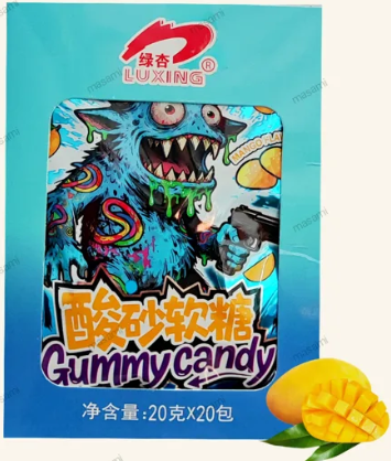 Жевательные конфеты LUXING кислый монстр, 20г