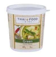 Зеленая паста карри Тай Фуд Кинг пряная Thai food king, 400г Таиланд