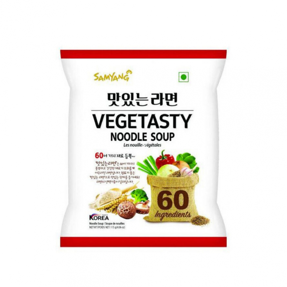 Лапша быстрого приготовления с овощами VEGETASTY NOODLE SOUP Samyang Корея, Самянг 115г