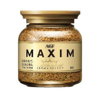 Японский кофе AGF Максим с насыщенным ароматом и мягким вкусом MAXIM Aroma Select , растворимый, 80г, стекл/банка,Япония