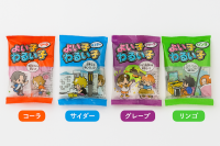 Леденцы "Хорошие и плохие детки" вкусы: колы, винограда, содовой, зеленого яблока, Япония, 12г