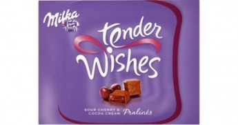 Шоколадные конфеты c пралине и вишневым кремом Milka Tender Wishes, 120г 