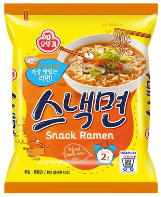 Лапша б/п Снэк Рамён со вкусом говядины Ottogi, 108 г