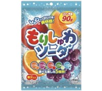 Леденцы со вкусом газировок - содовая, виноград, дыня, апельсин, яблоко RIBON«Morishuwa Soda», 90г, Япония