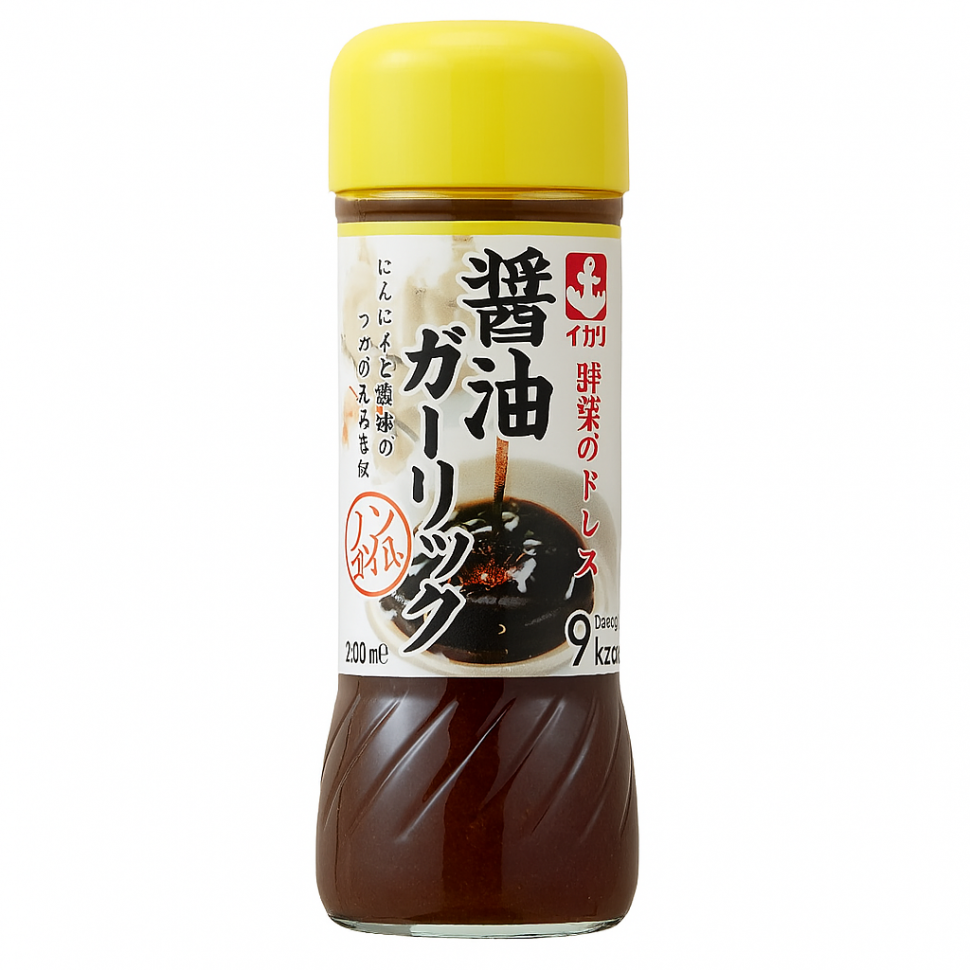 Соус-дрессинг Ikari с чесноком и соевым соусом для овощей, 200мл, Япония