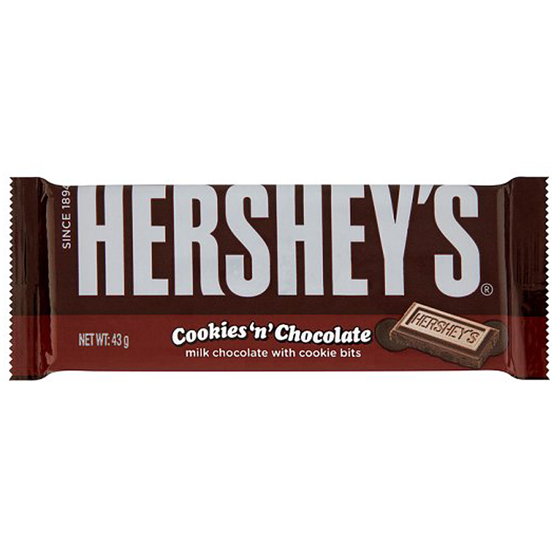 Молочный шоколад Hershey`s "Печенье и шоколад", 43г, США