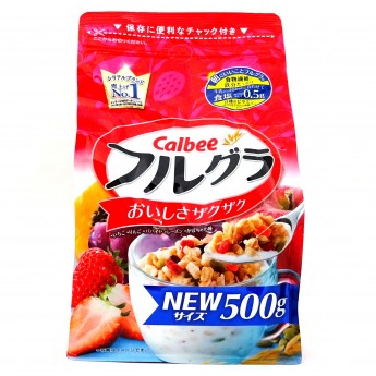 Гранола Calbee с ягодами и фруктами, 500г