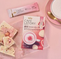 Японский латте со вкусом клубники в белом шоколаде AGF Blendy, 6 шт, 56 г