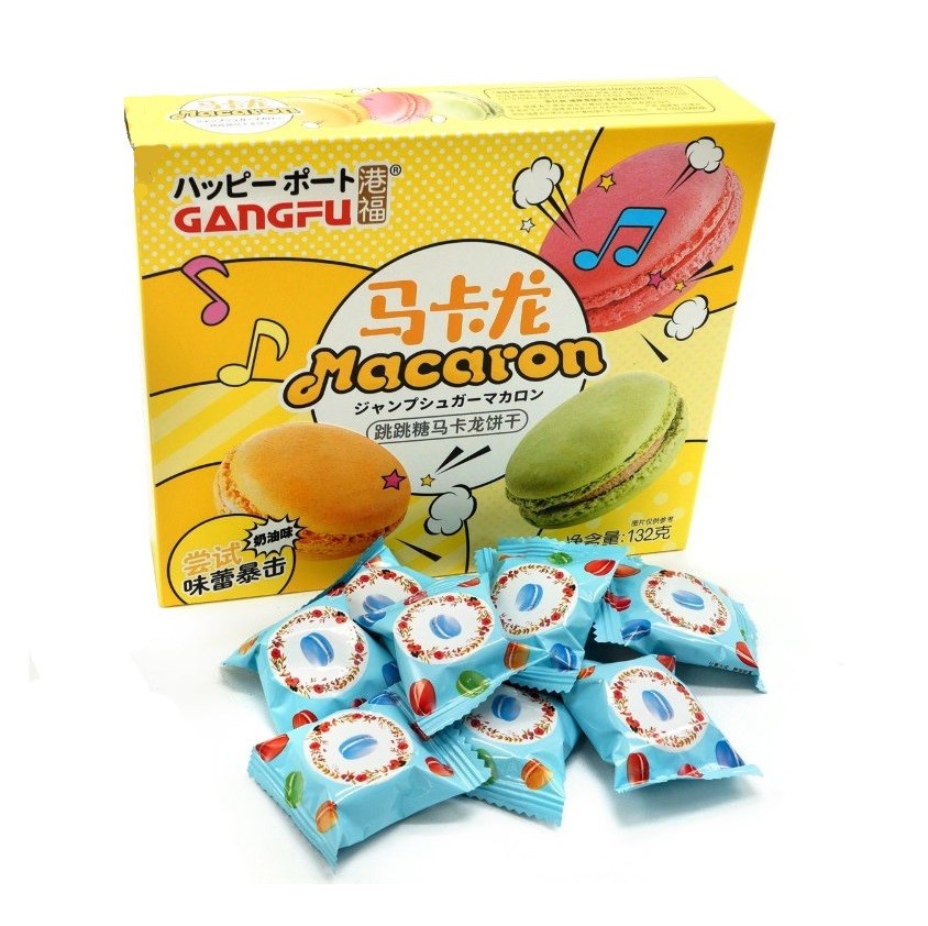 Печенье Макарон с кремовым вкусом Macaron Gang-Fu, 132 г, Китай