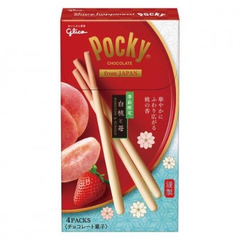 Палочки Pocky персик Хакуто и клубника, 78,4г, Япония