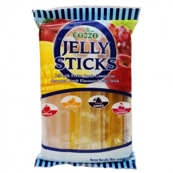 Трубочки желе Jelly Sticks со вкусом манго, яблока, винограда и личи, 300г Малайзия