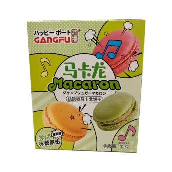 Печенье Макарон со вкусом чая матча Macaron Gang-Fu, 132 г, Китай