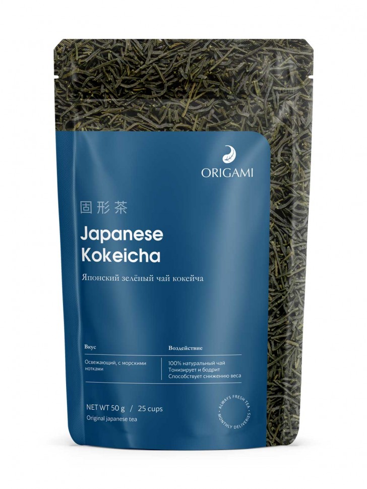 Японский зеленый чай Кокейча листовой Оригами Origami Tea, 50г