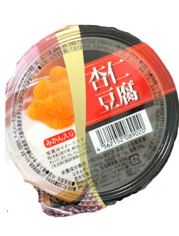 Фруктовое желе Sun Star с молочным вкусом кусочками мандарина (мандариновый пудинг), 250г, Япония