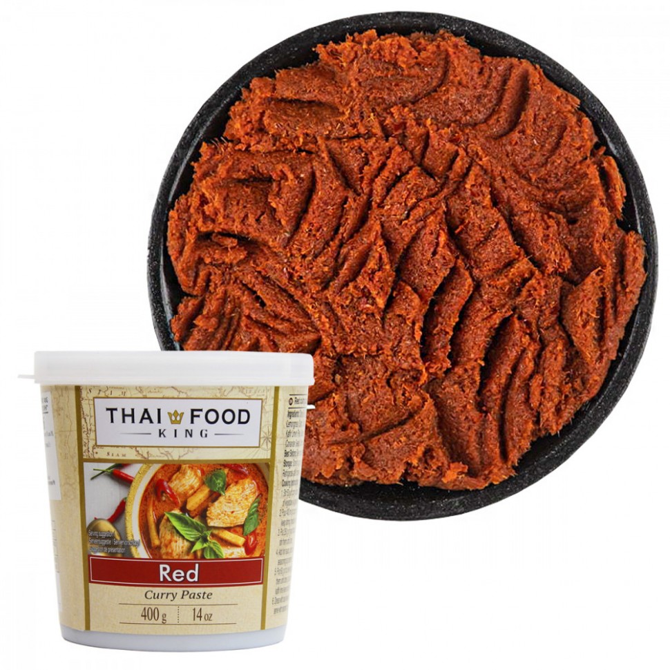 Красная паста карри Тай Фуд Кинг острая Thai food king, 400г Таиланд