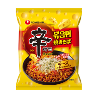 Лапша быстрого приготовления Нонгшим Шин Рамен Стир-Фрай с сыром Shin Ramyun Stir Fry with Cheese Nongshim (жаренная), 136 г, Корея