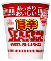 Острая лапша Ниссин с морепродуктам, овощами и пикантными специями Nissin, 58 г, Япония