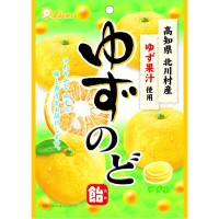 Леденцы со вкусом японского мандарина юдзу Lion, 73г Япония