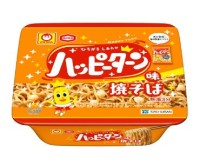 Лапша жареная бп Маручан со вкусом сладко-соленого рисового крекера Happy Turn Сэмбей Maruchan Toyo Suisan, 107 г, Япония