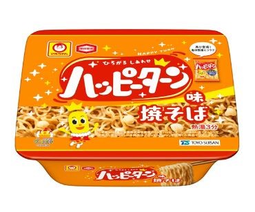 Лапша жареная бп Маручан со вкусом сладко-соленого рисового крекера Happy Turn Сэмбей Maruchan Toyo Suisan, 107 г, Япония